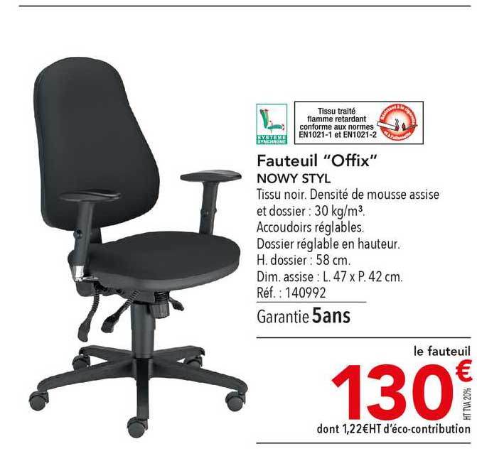 fauteuil "offix" nowy styl