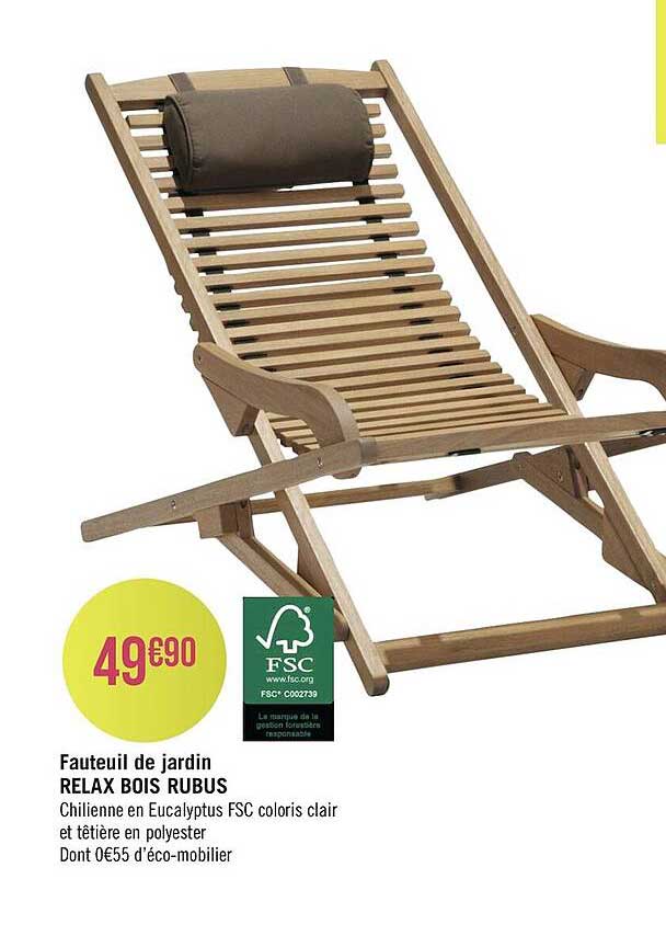 Fauteuil De Jardin Relax Bois Rubus