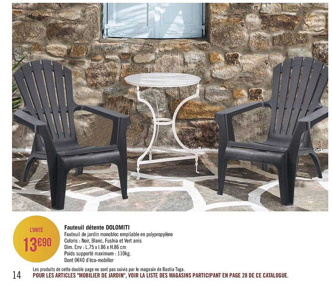 fauteuil détente dolomiti