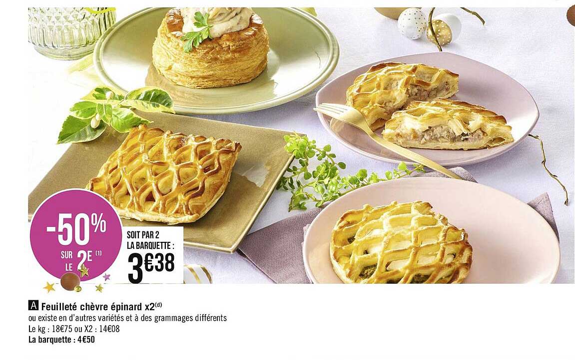 Feuilleté Chèvre épinard X2