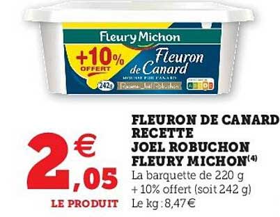 fleuron de canard recette joel robuchon fleury michon