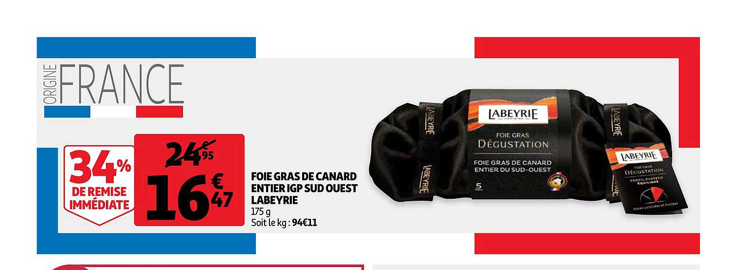 Foie Gras De Canard Entier Igp Sud Ouest Labeyrie