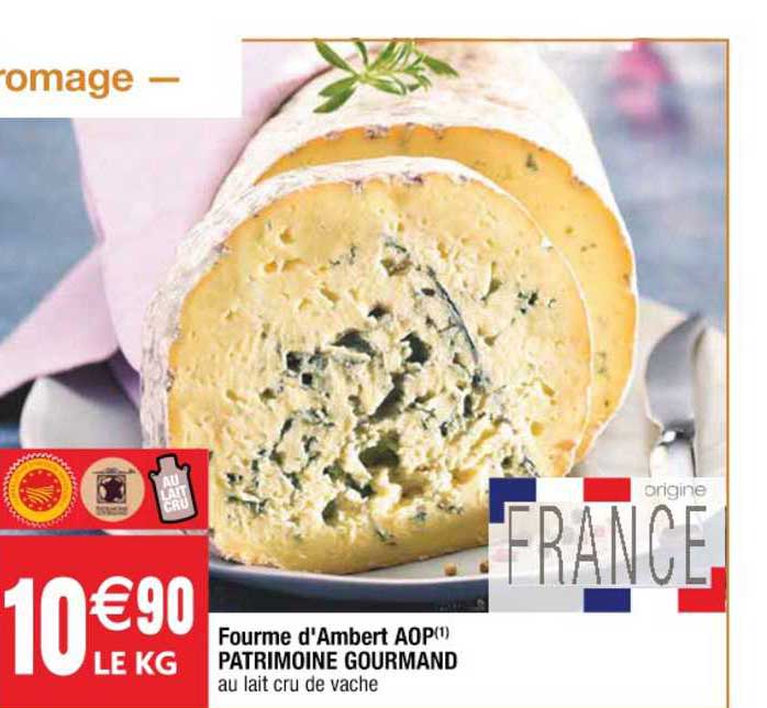 fourme d'ambert aop patrimoine gourmand