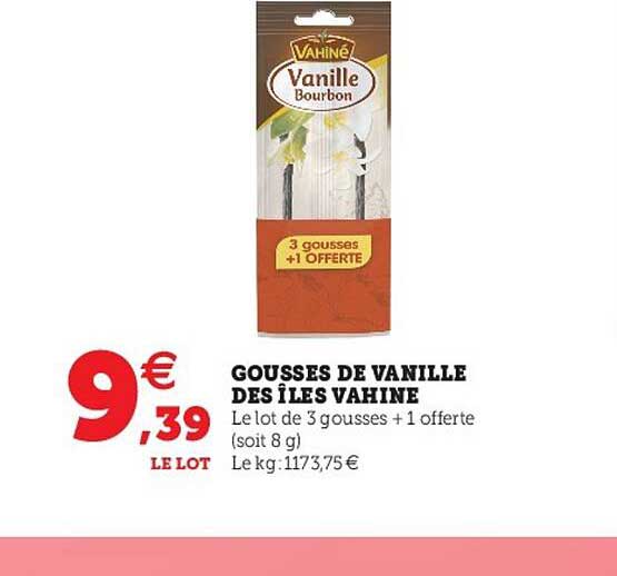 gousses de vanille des îles vahiné