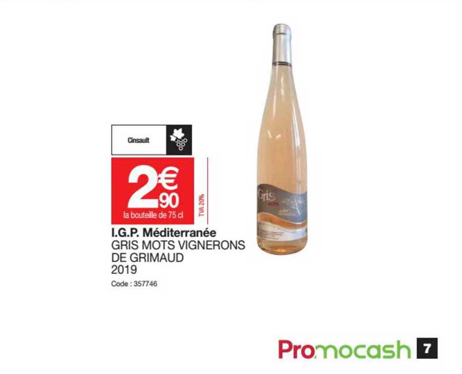 i.g.p. méditerranée gris mots vignerons de grimaud 2019