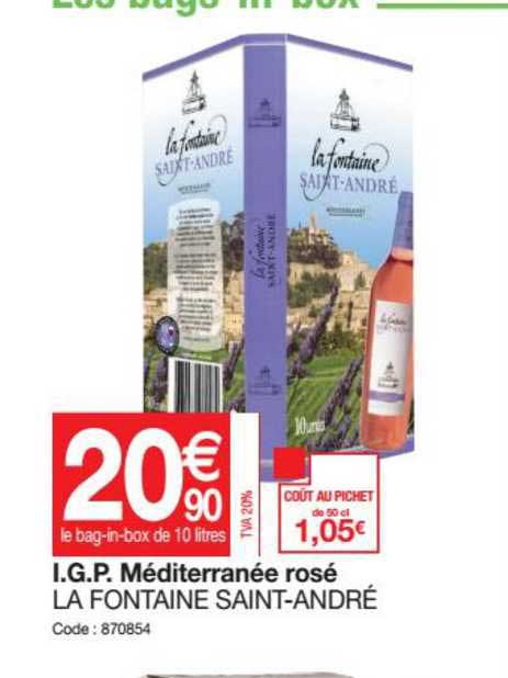 i.g.p. méditerranée rosé la  fontaine saint-andré