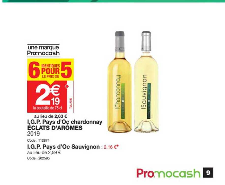 i.g.p. pays d'oc chardonnay éclats d'arômes 2019