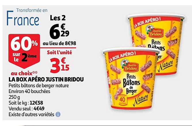 la box apéro justin bridou