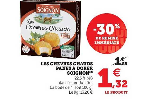 les chèvres chauds panés à dorer soignon