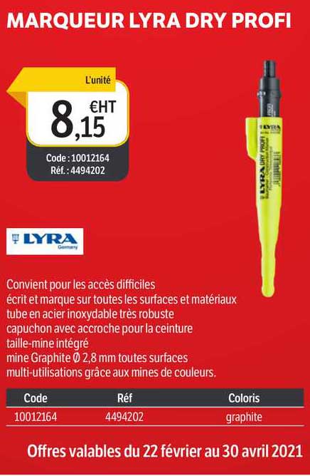 marqueur lyra dry profi