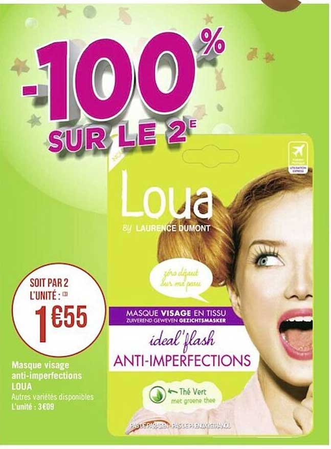 masque visage anti-imperfections loua