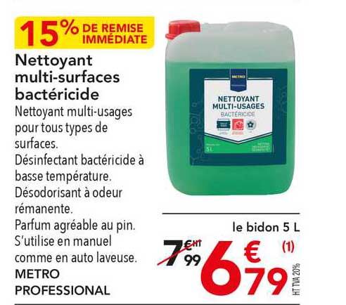 nettoyant multi-surfaces bactéricide