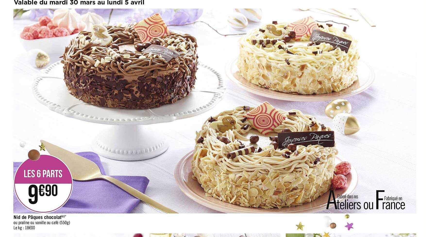 nid de pâques chocolat