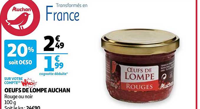 oeufs de lompe auchan