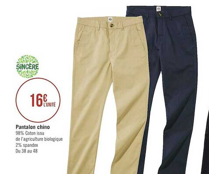 pantalon chino sincère
