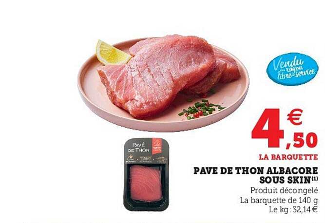 pavé de thon albacore sous skin