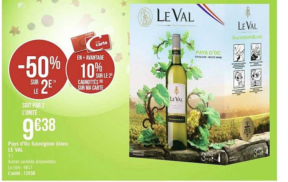 pays d'oc sauvignon blanc le val