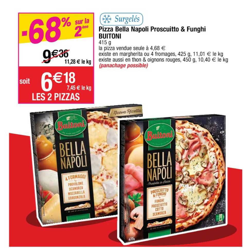 pizza bella napoli proscuitto & funghi buitoni