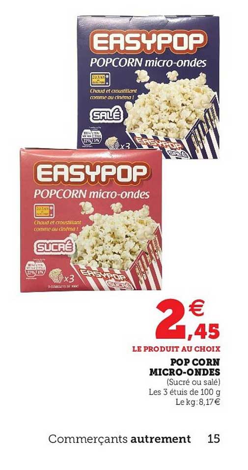 pop corn micro-ondes easypop