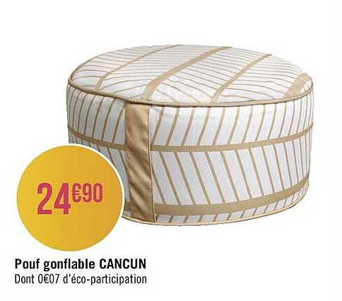 pouf gonflable cancun
