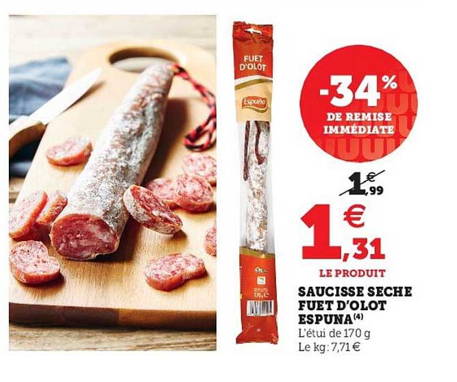 Saucisse Sèche Fuet D'olot Espuna