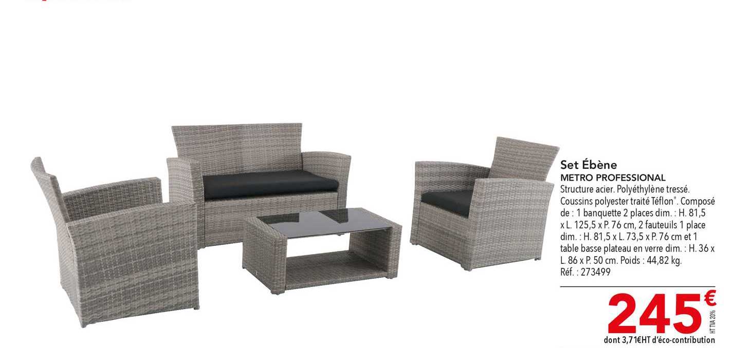 Set ébène Metro Professional