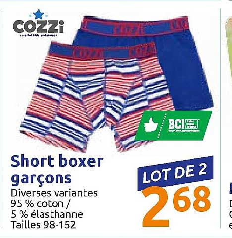 short boxer garçons cozzi