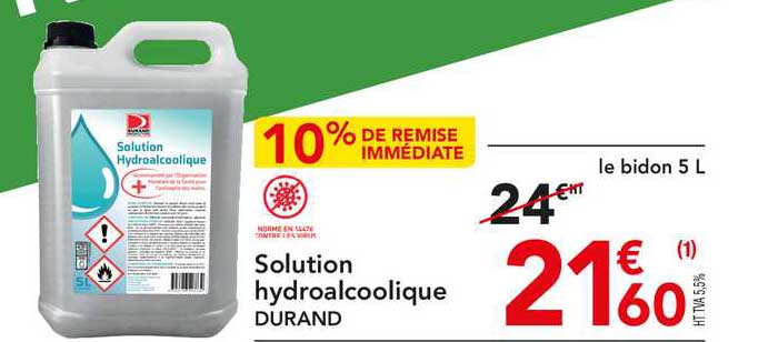 solution hydroalcoolique durand