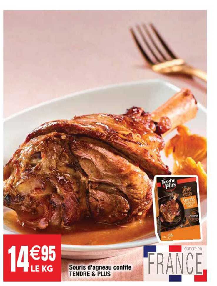 souris d'agneau confite tendre & plus