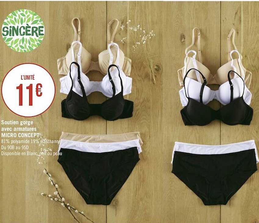 soutien gorge avec armatures micro concept sincère