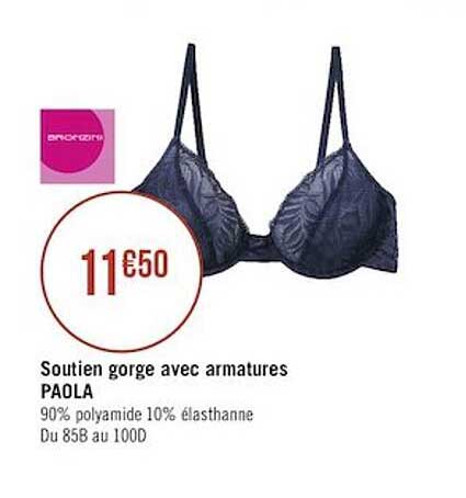 soutien gorge avec armatures paola