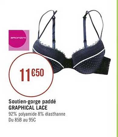 soutien-gorge paddé griphical lace