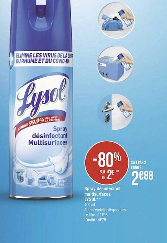 spray désinfectant multisurfaces lysol