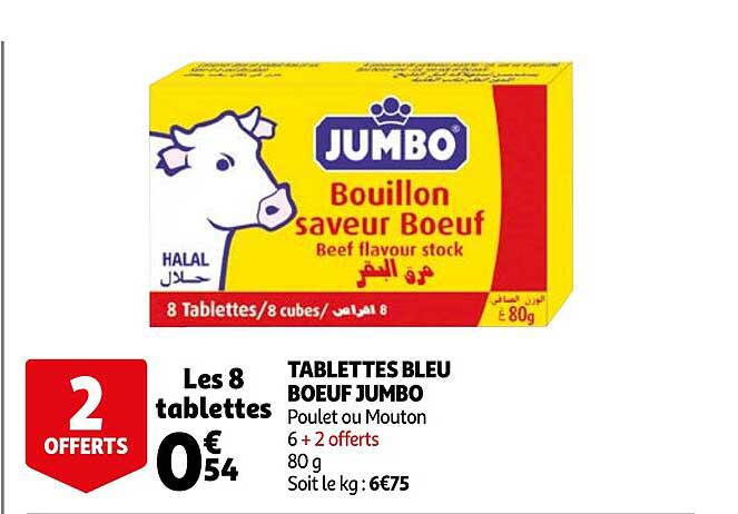 Tablettes Bleu Bœuf Jumbo