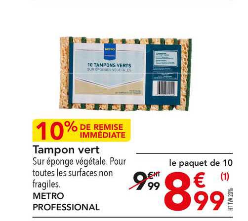 tampon vert metro professional