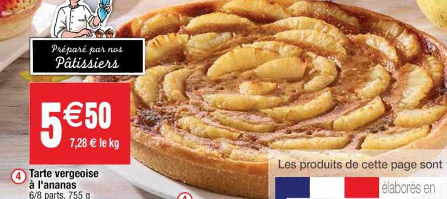 Tarte Vergeoise à L'ananas