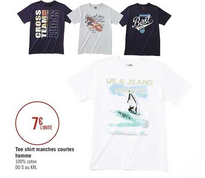 tee shirt manches courtes homme