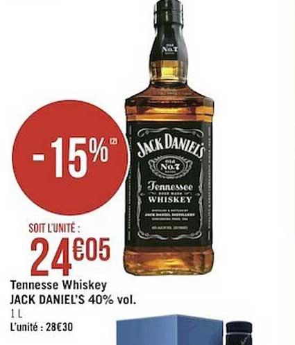 tennessee whiskey jack daniel's 40% vol.