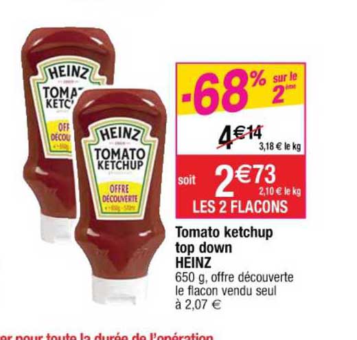 tomato ketchup top down heinz