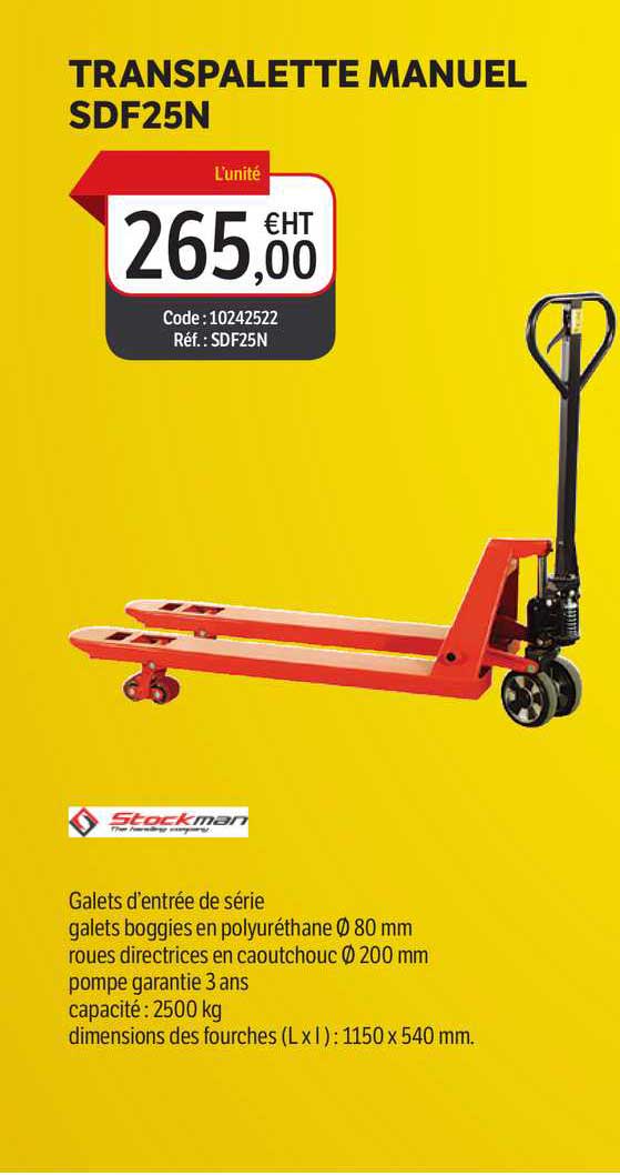 transpalette manuel sdf25n
