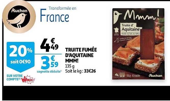 truite fumée d'aquitaine mmm!