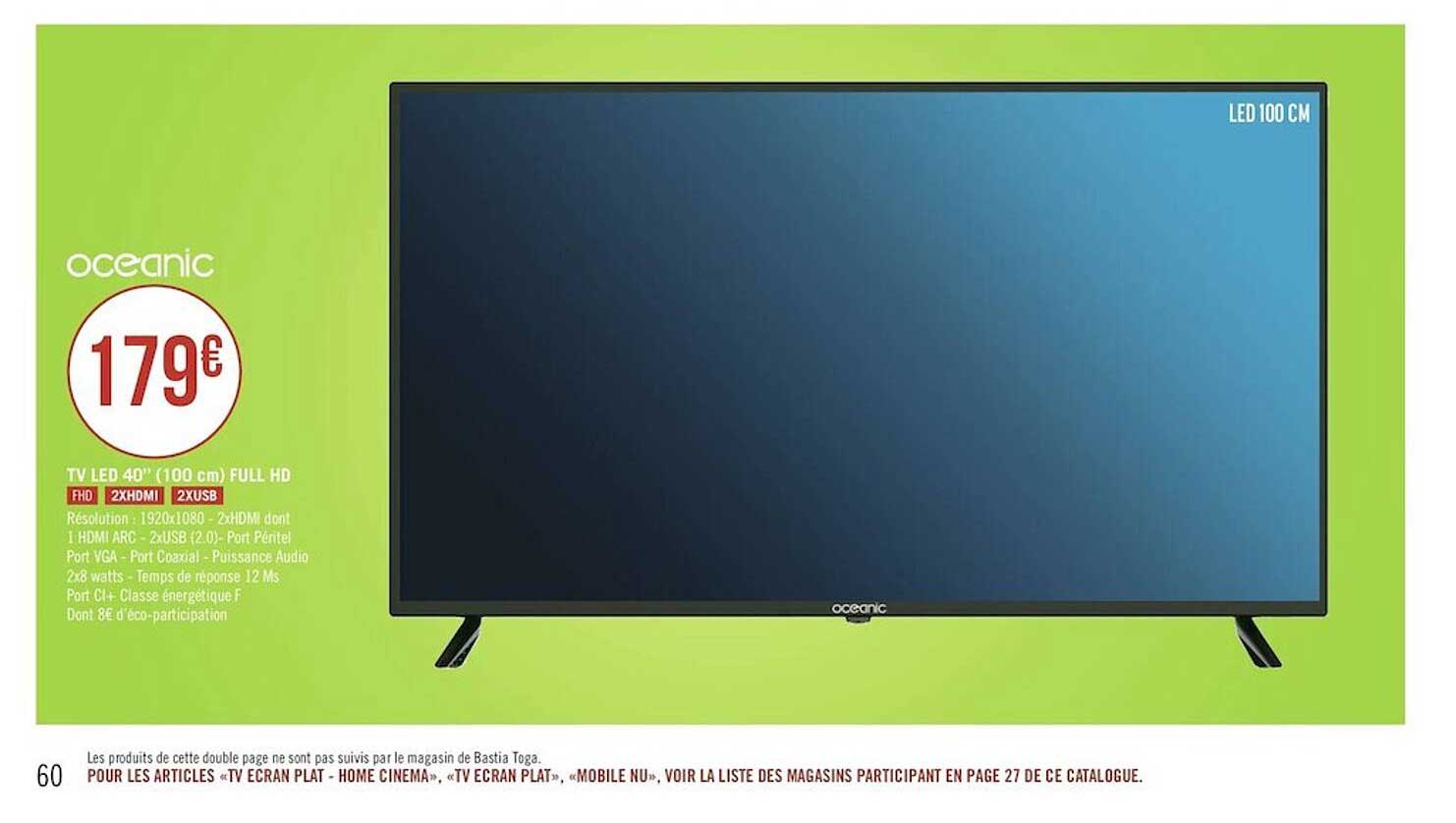 Tv Led 40" (100 Cm) Full Hd Oceanic