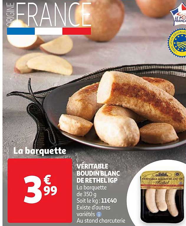 Véritable Boudin Blanc De Rethel Igp
