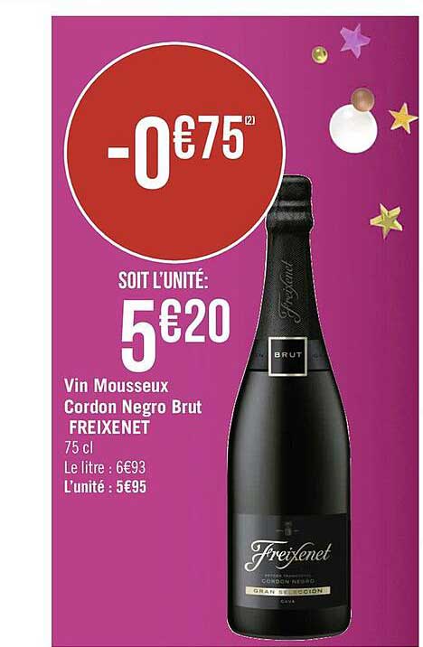 vin mousseux cordon negro brut freixenet
