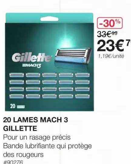 20 lames mach 3 gillette
