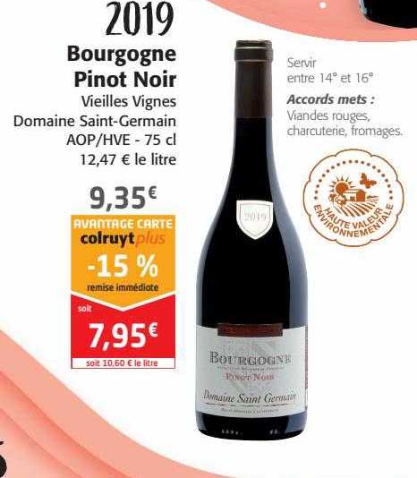 2019 Bourgogne Pinot Noir