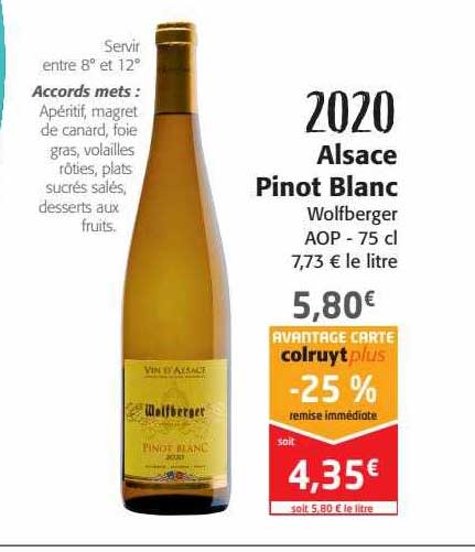 2020 alsace pinot blanc wolfberger aop