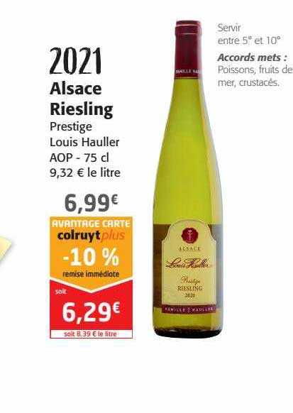 2021 alsace riesling prestige louis hauller aop