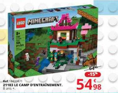 21183 le camp d'entraînement lego minecraft