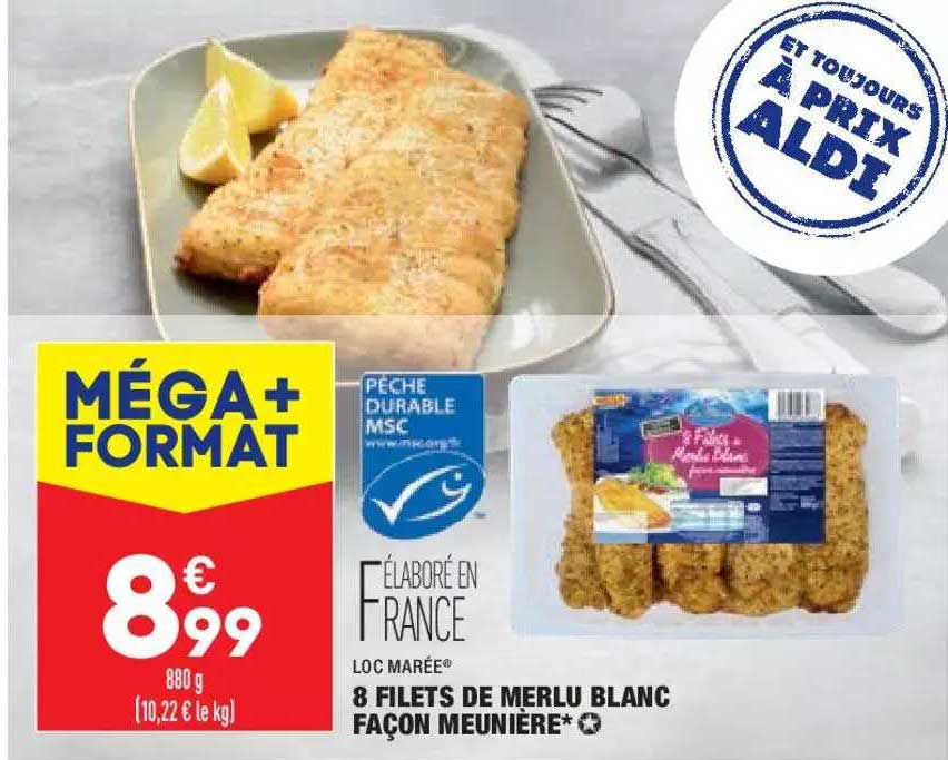 8 Filets De Merlu Blanc Façon Meunière Loc Marée